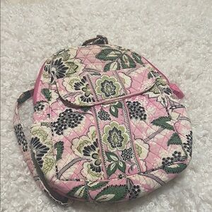 Vera Bradley Pink Floral Quilted Backpack